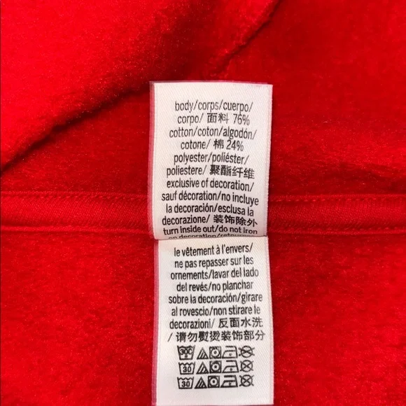 Pink by Victoria Secret Ivy Fleece Campus Hoodie Bright Vermillion, Size XS - Picture 14 of 16